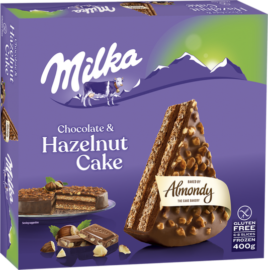 Almondy Milka čoko dort s lískovými oříšky